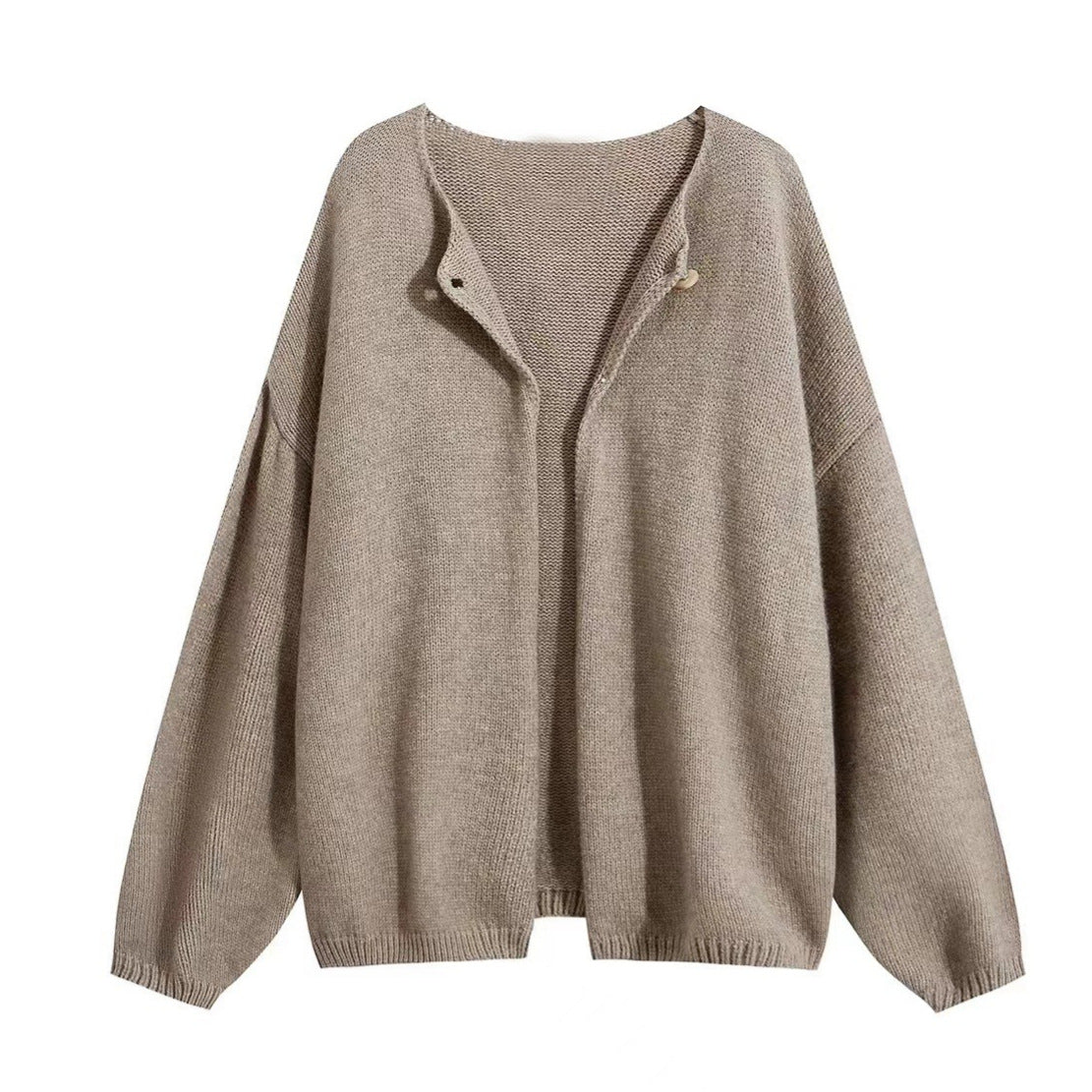 Women's oversized cardigan with soft textures and open fronts NOVAE