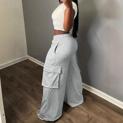 Women's palazzo style cargo pants NOVAE