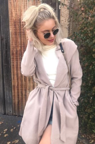 Women's Casual Trench Coat with Modern Cut and Waist Belt NOVAE