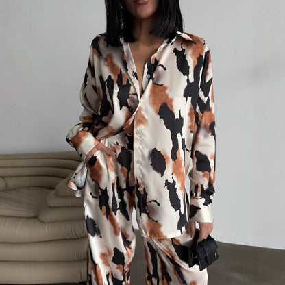 Women's elegant satin blouse NOVAE