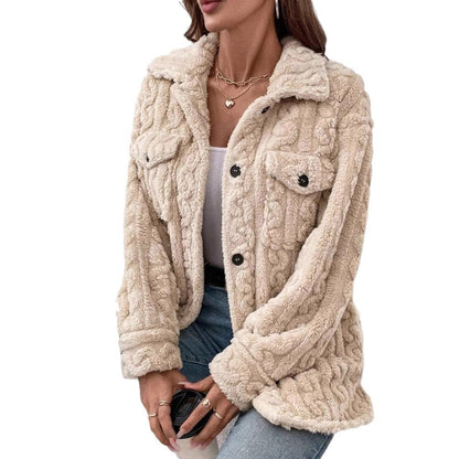 Women's structured cardigan with patch pockets NOVAE