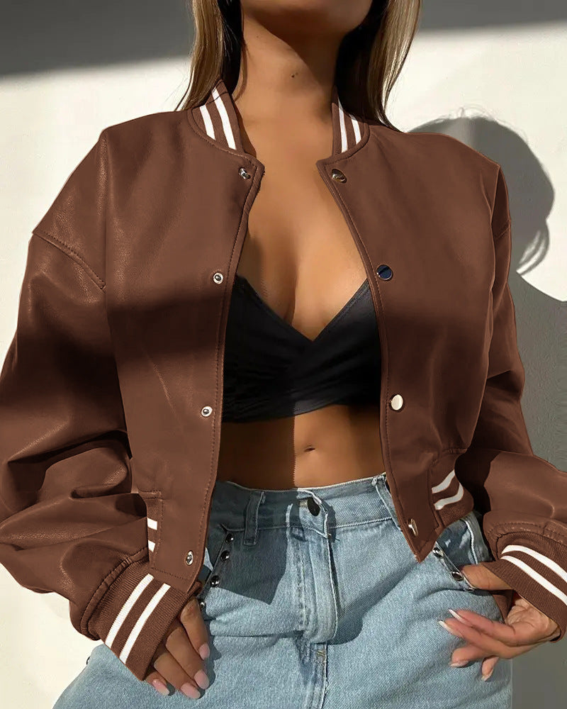 Women's casual bomber jacket with sporty accents NOVAE