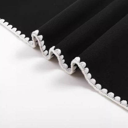 Women's elegant knit blazer set with contrasting details NOVAE