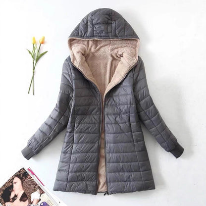 Women's quilted winter jacket with hood and cozy lining NOVAE