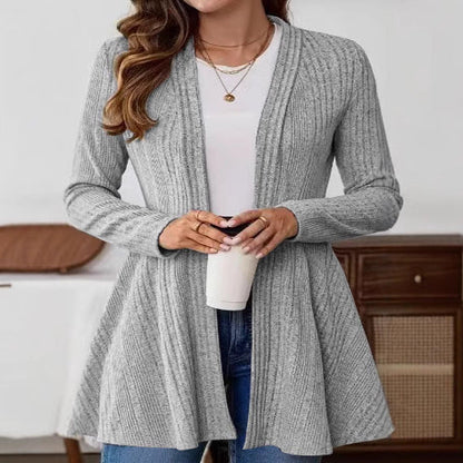 Women's cardigan with playful design and side belt NOVAE
