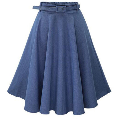 Women's A-line skirt with waist belt and unusual cut NOVAE
