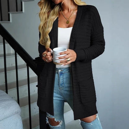 Women's Cozy Cardigan with Pockets and Texture NOVAE
