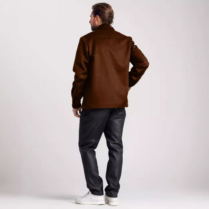 Men's elegant boucle jacket with practical pockets NOVAE