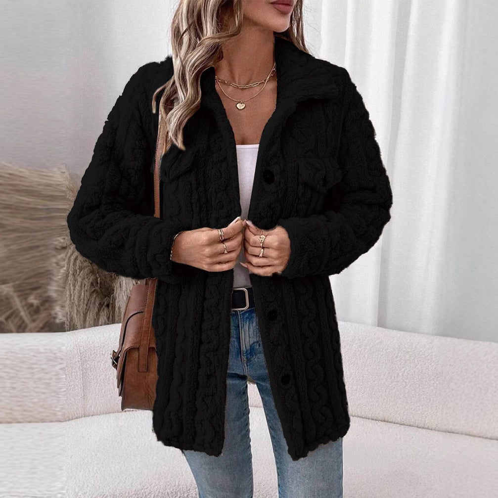 Women's structured cardigan with patch pockets NOVAE