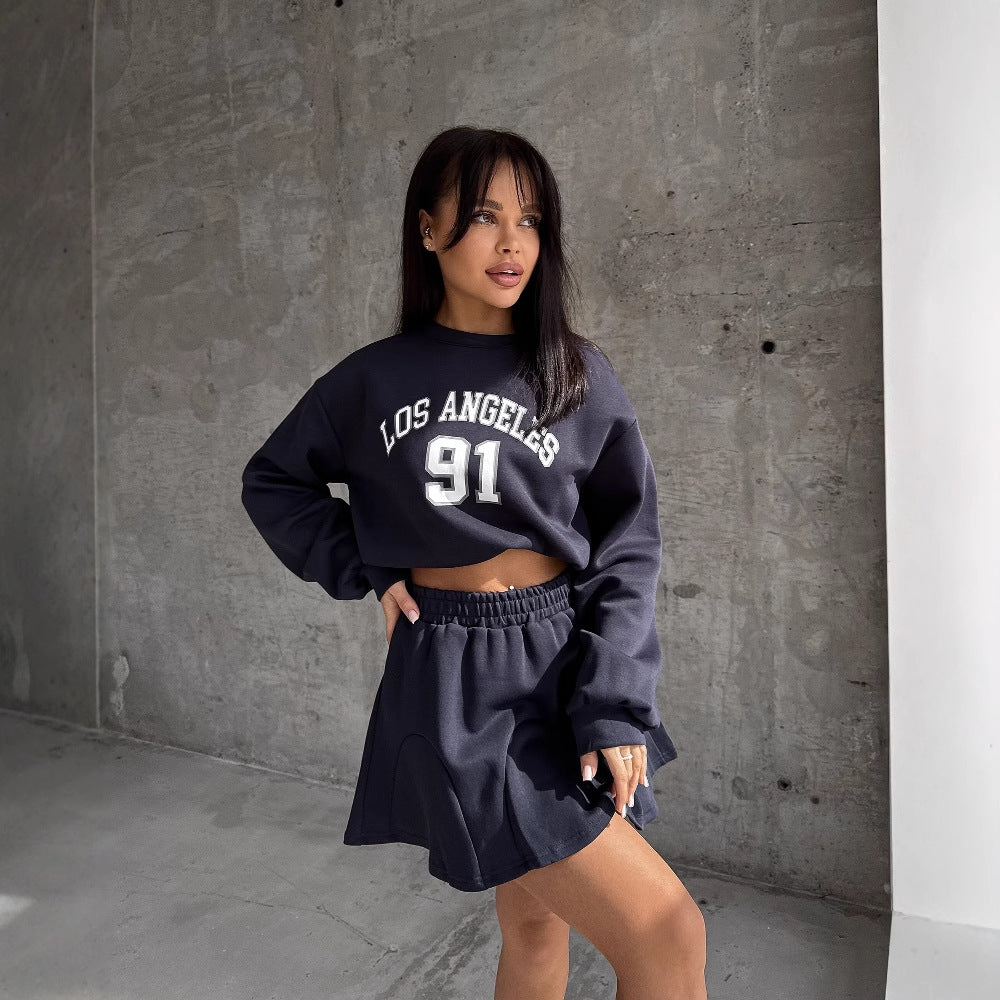 Women's Sporty Sweater and Skirt Set NOVAE