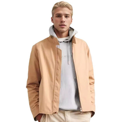 Men's modern bomber jacket with innovative stand-up collar NOVAE