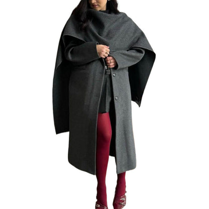 Women's Elegant Cape Coat made of high-quality wool blend NOVAE