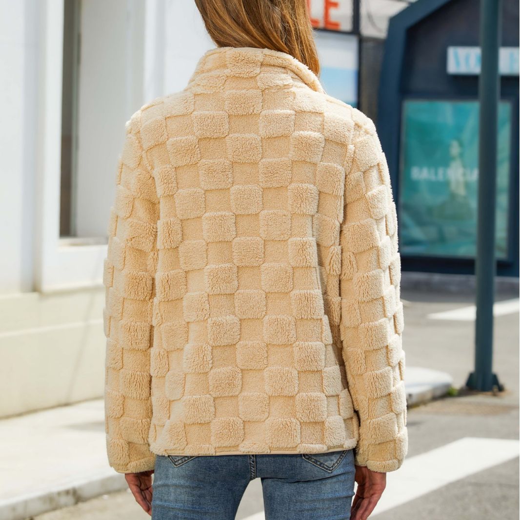 Women's Cozy Transitional Jacket with Textured Surface NOVAE