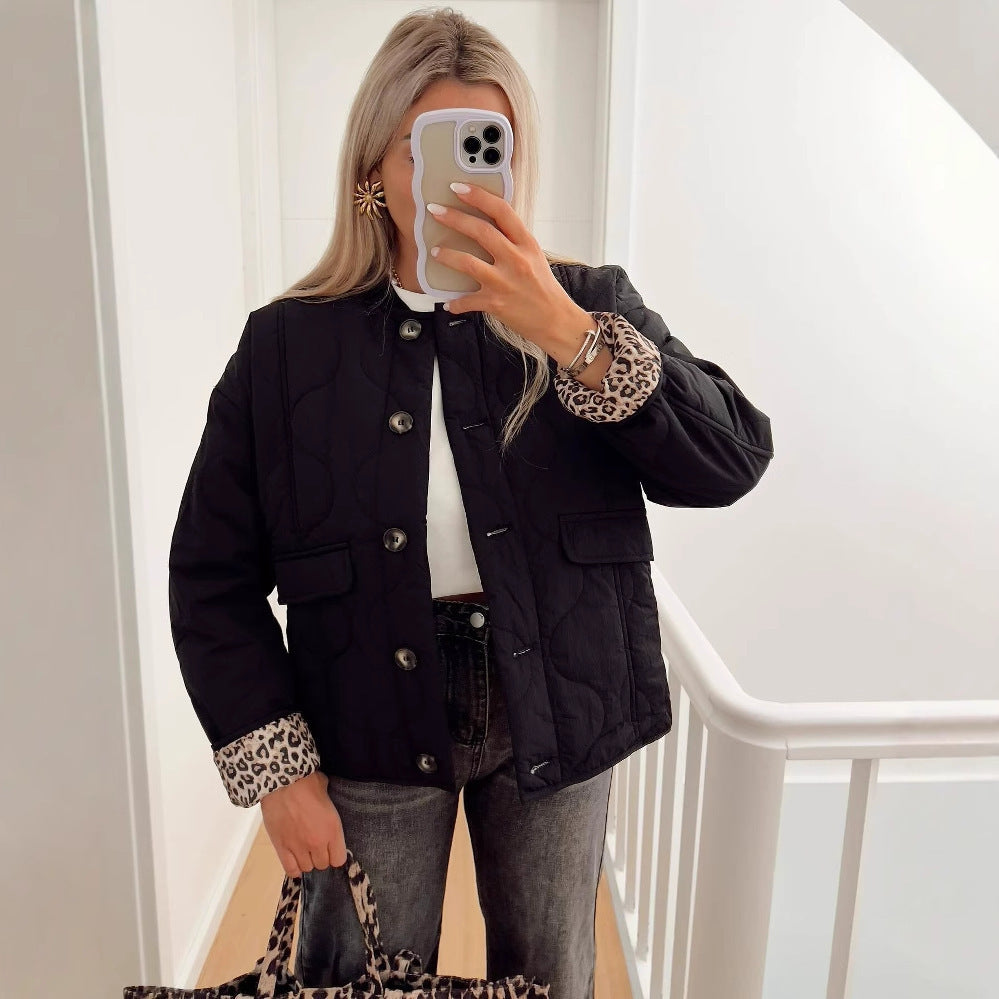 Women's quilted jacket with modern details and practical pockets NOVAE