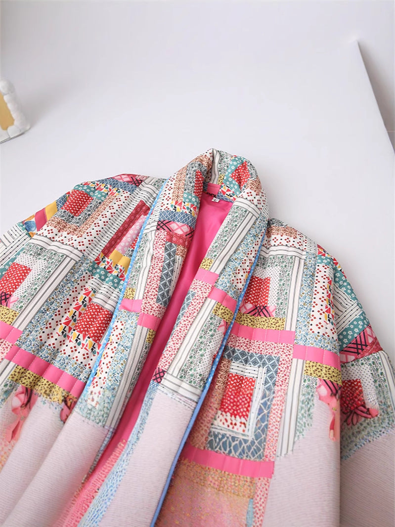 Women's quilted patchwork jacket NOVAE