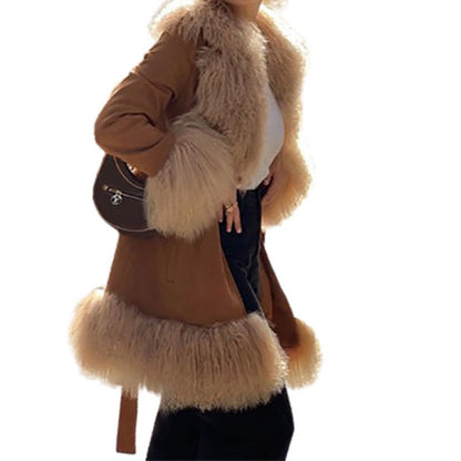 Women's Oversized Winter Coat with Luxurious Faux Fur Collar NOVAE