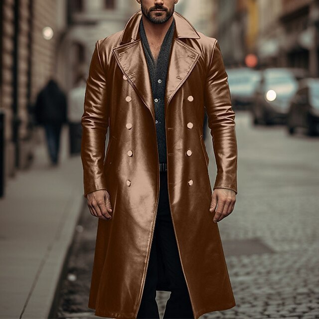 Men's Elegant and Shiny Trench Coat NOVAE