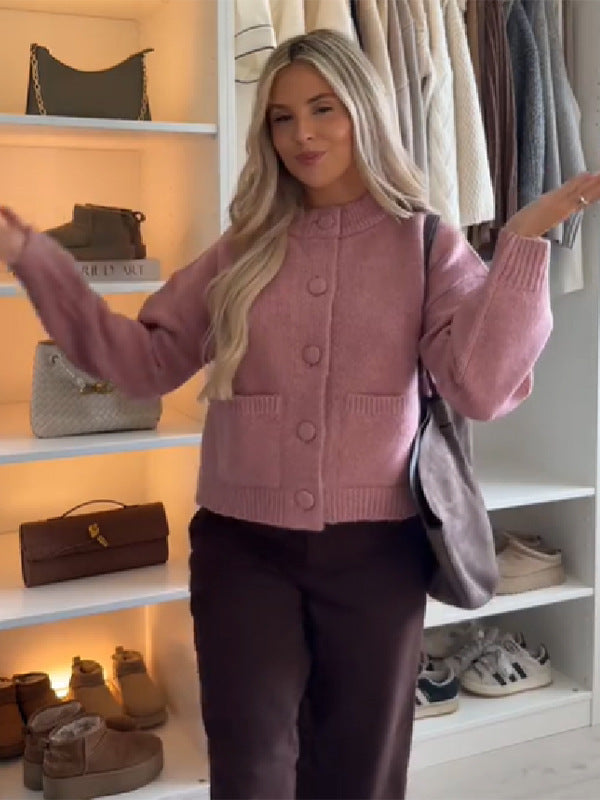 Women's oversized cardigan with button details NOVAE