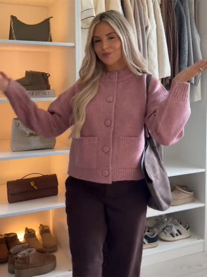 Women's oversized cardigan with button details NOVAE