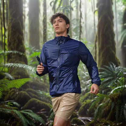 Men's lightweight and breathable outdoor jacket with hood NOVAE