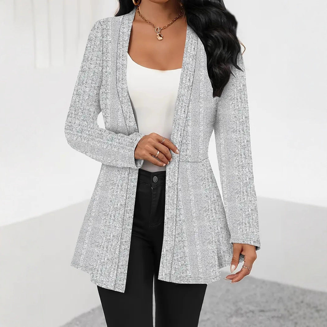 Women's modern cardigan with asymmetrical cut and elegant details NOVAE