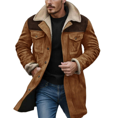 Men's playfully chic suede jacket with warm fleece lining NOVAE