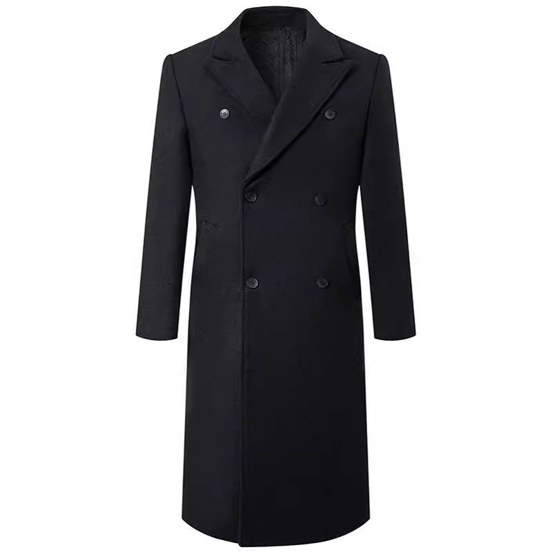 Men's elegant double-front coat with traditional collar NOVAE