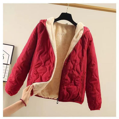 Women's quilted winter jacket with hood NOVAE