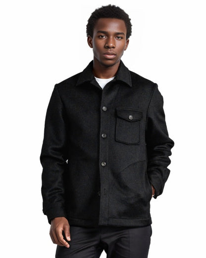 Men's elegant boucle jacket with practical pockets NOVAE