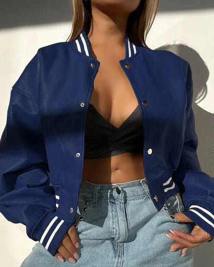 Women's casual bomber jacket with sporty accents NOVAE
