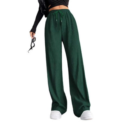Women's wide pleated trousers with elasticated waistband NOVAE
