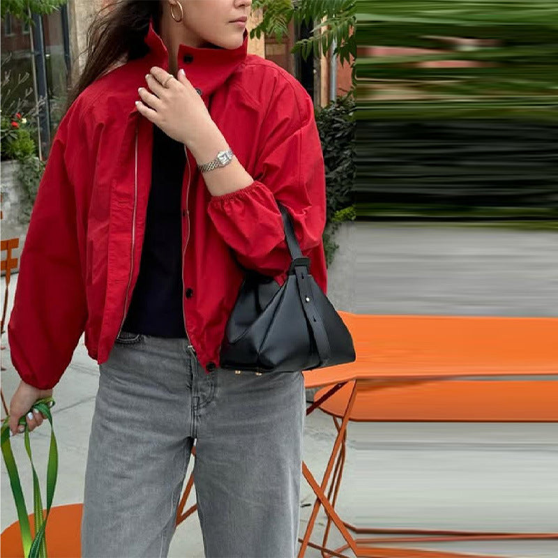 Women's stylish outdoor jacket with high collar NOVAE