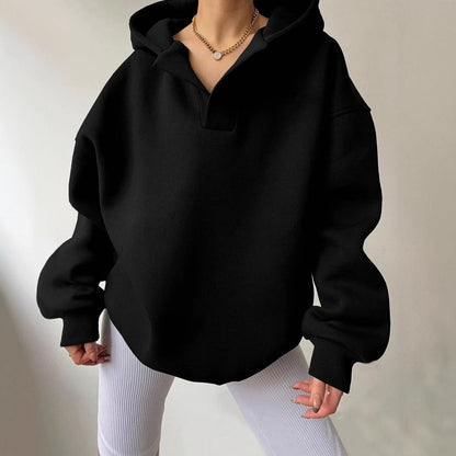Women's Oversized Hoodie with Unique Collar NOVAE