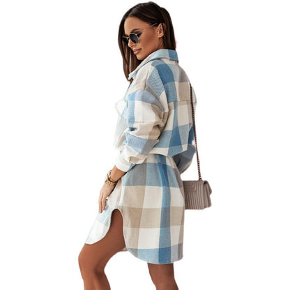Women's Checked Overshirt Coat NOVAE