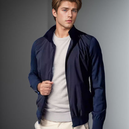 Men's fashionable lightweight jacket with stand-up collar and practical pockets NOVAE