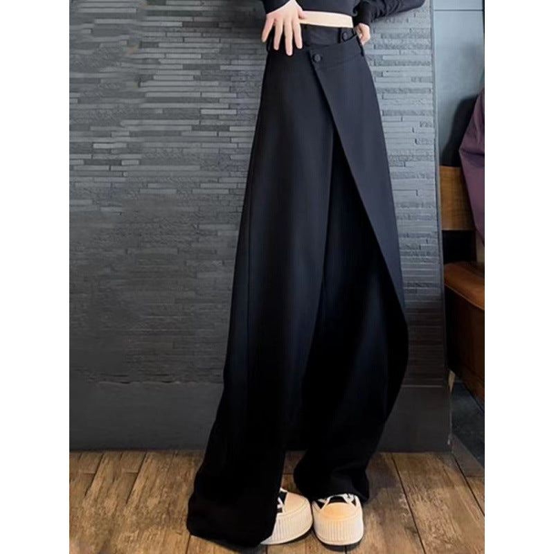 Women's wide-leg palazzo trousers with an asymmetrical cut NOVAE