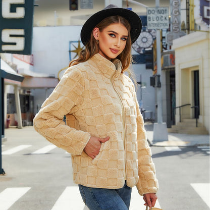 Women's Cozy Transitional Jacket with Textured Surface NOVAE