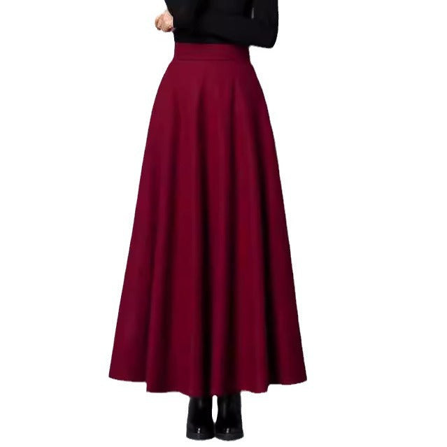 Women's Elegant Maxi Skirt with Swinging Hem and Practical Pockets NOVAE