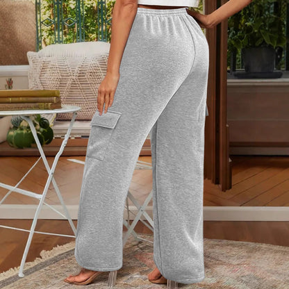 Women's cargo trousers with elasticated waistband and practical side pockets NOVAE