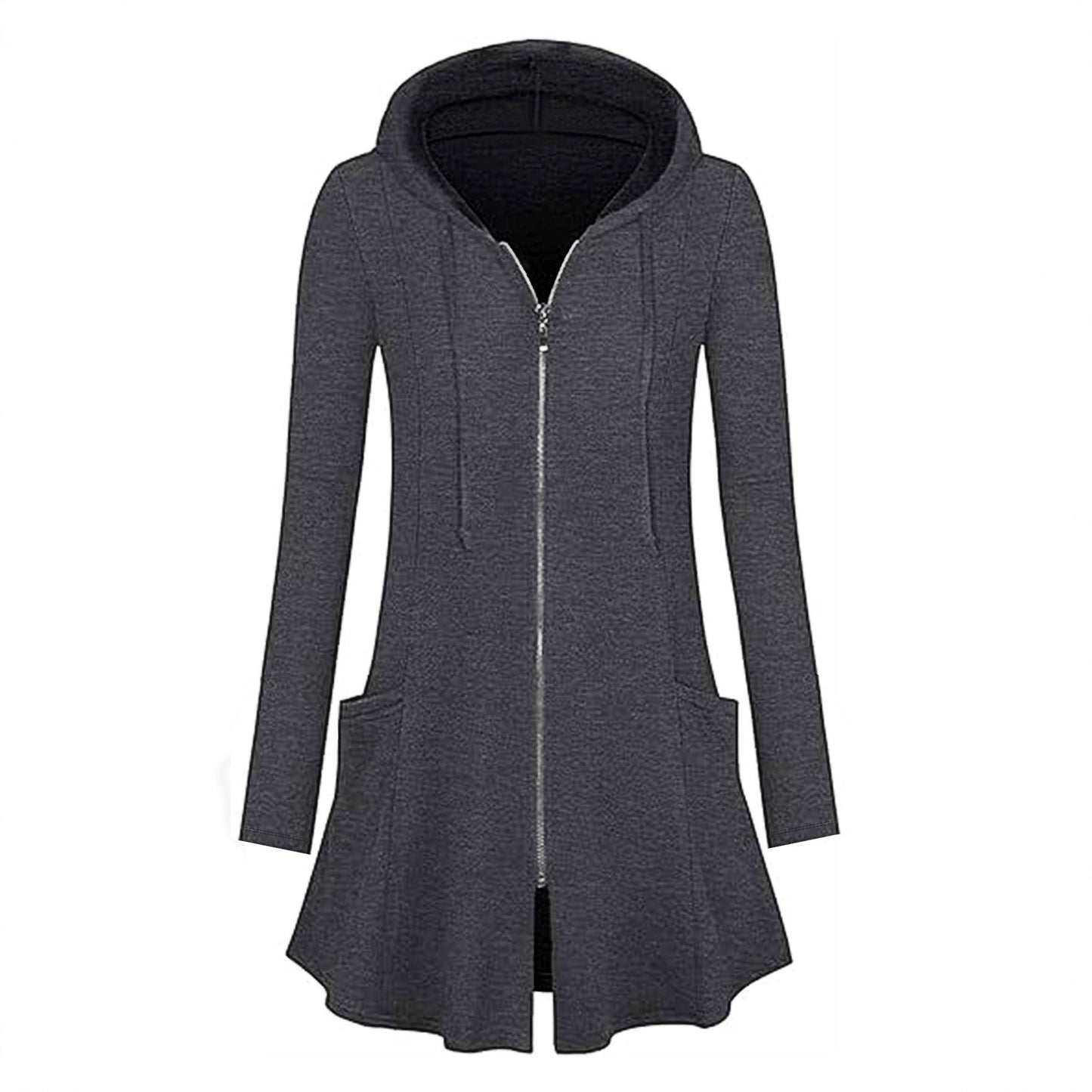 Women's casual hooded jacket with zipper and pockets NOVAE