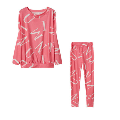 Women's pajama set with long-sleeved top and elasticated pants NOVAE
