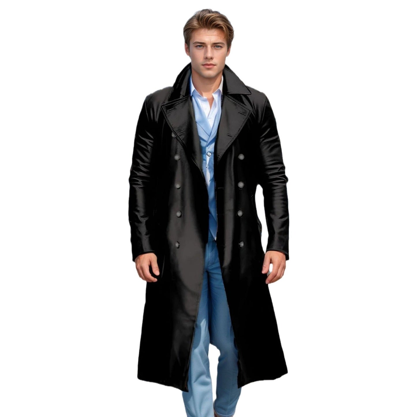 Men's Elegant and Shiny Trench Coat NOVAE