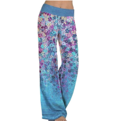 Women's Wide-Leg Floral Pattern Trousers NOVAE