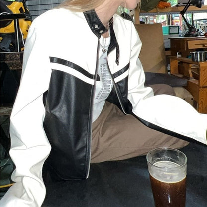 Women's stylish sports jacket with contrasting stripes and high collar NOVAE