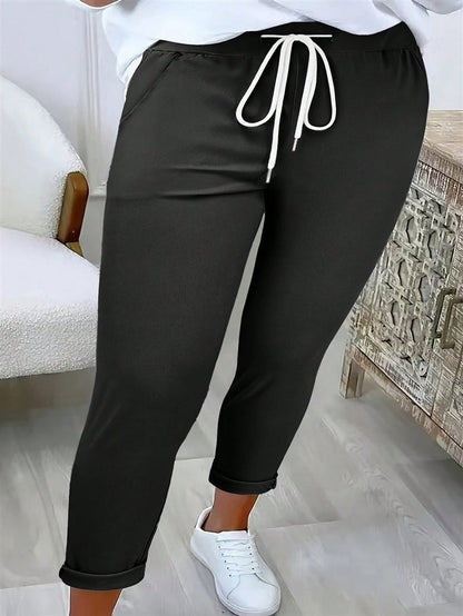 Women's Comfortable Leisure Trousers with Elastic Waistband NOVAE