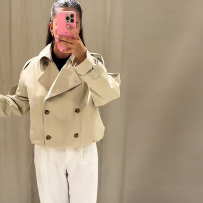 Women's fashionable outdoor jacket with elegant faux fur collar NOVAE