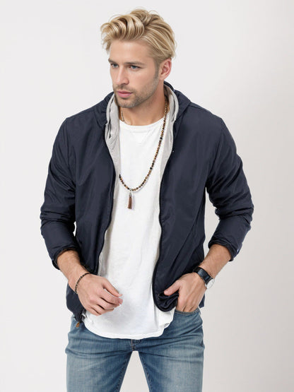 Men's lightweight transitional jacket with practical pockets NOVAE