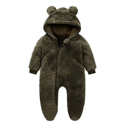 Toddler Fleece Overall with Bear Ears NOVAE