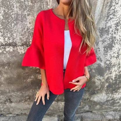 Women's structured jacket with voluminous sleeves NOVAE