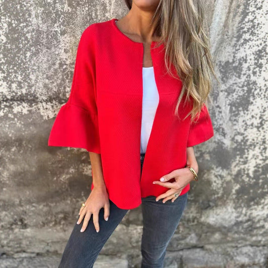 Women's structured jacket with voluminous sleeves NOVAE